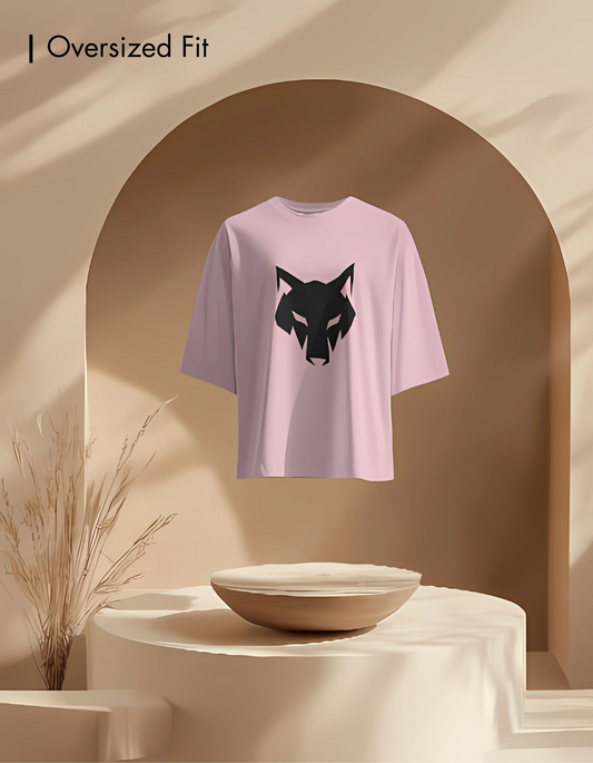 Geometric Wolf T-Shirt – Minimalist Black Wolf Head Design